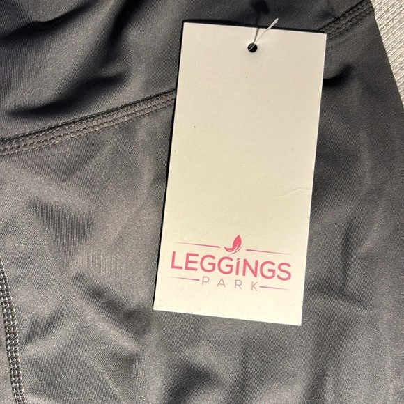 Legging Park Gray High Waisted Leggings with White Stripes Size Small - Picture 6 of 7